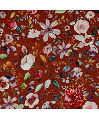 Verhees GOTS Tetra Čudnovato cvijeće | terakota | digitalni tisak | 100%CO 09176.006