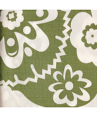 KH Group Viskoza s lanom Cvjetna fantazija | zelena | 55%VI / 45%LI S2396-3686