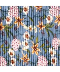 Nooteboom Šifon plise Na travnjaku | plava | 100%PL 15206.006
