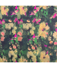 KH Group Viskoza Impresionističko cvijeće | zelena | digitalni tisak | 90%VI / 10%PA S1884.3682