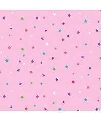 MAKOWER Patchwork tkanina Daydream multi star pink | 110cm 2274/P