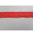 Heklana čipka | pamuk | crvena | 26mm