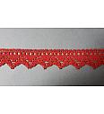 Heklana čipka | pamuk | crvena | 27mm