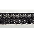 Heklana čipka | pamuk | crna | 45 mm