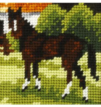 Goblen set Konj u divljini | 16,5x16,5 cm 