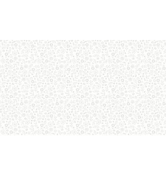 Patchwork tkanina Doodle Ditzy white | 110cm