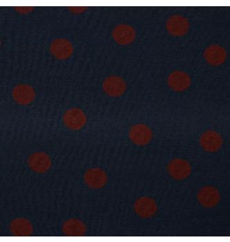 Jacquard pletenina Točke |tamnoplava/crvena | 70%PL / 15%VI / 10%CO / 5%EL
