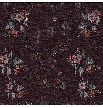 Pletenina Cvjetići | bordo | 90%PL / 8%VI / 2%EL