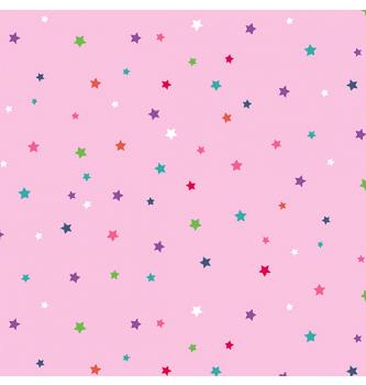 Patchwork tkanina Daydream multi star pink | 110cm