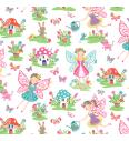 Patchwork tkanina Daydream fairies white | 110cm