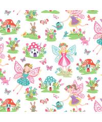 MAKOWER Patchwork tkanina Daydream fairies white | 110cm 2276/W