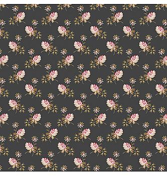 Patchwork tkanina Moonstone Clover Coal | 110cm