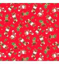 Patchwork tkanina Merry stocking red | 110cm