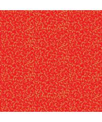 MAKOWER Patchwork tkanina Festive metallic holly red | 110cm 2493/R