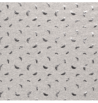 Pamučni jersey Perje | metallic | srebrna na svijetlosivom | 96%CO / 4%EL