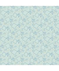MAKOWER Patchwork tkanina Blue escape iceland snowcap | 110cm 2/357LT