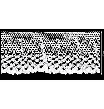 Pamučna čipka | bijela | 70mm