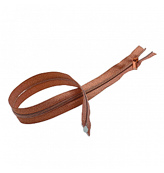 Djeljivi metalizirani zatvarač | lurex | rozi bakar | 6mm | 80cm