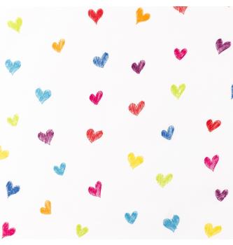 Popelin Nacrtana srca | multicolor | 100%CO