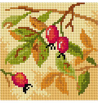 Goblen Jesenski šipak | 15x15cm