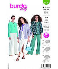 BURDA Kroj Jakna s okruglim izrezom i raglan rukavima 5830