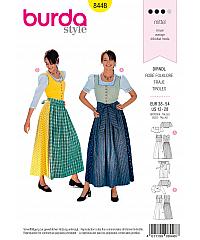 BURDA Kroj Dirndl - folklorna ženska nošnja 8448