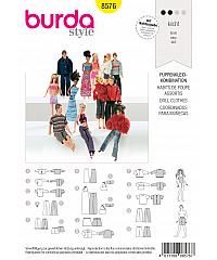 BURDA Kroj Garderoba za Lutke Barbie i Kena 8576