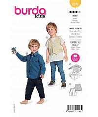 BURDA Kroj Dječja košulja i prsluk 9248