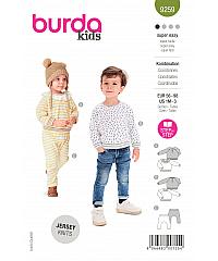 BURDA Kroj Komplet od jerseya za bebe/djecu 9259