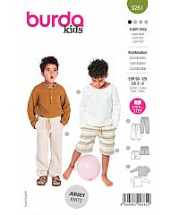BURDA Kroj Komplet - majica i dolge / kratke hlače 9261