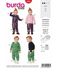 BURDA Kroj Komplet za bebe ili malu djecu - majica i hlače 9293