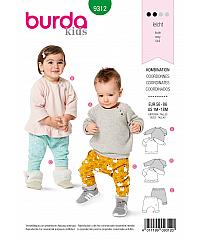 BURDA Kroj Komplet za bebe - pulover i hlače 9312