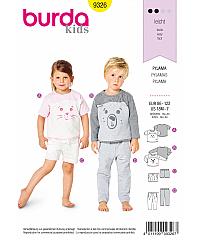 BURDA Kroj Dječja pidžama od jerseya 9326