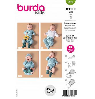 Kroj Komplet za bebe: bodi, majica, benkica i kapa