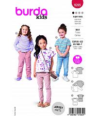 BURDA Kroj Dječja majica od jerseya 9205