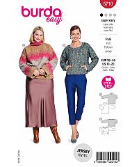 BURDA Kroj Jednostavni pulover ravnih linija 5710
