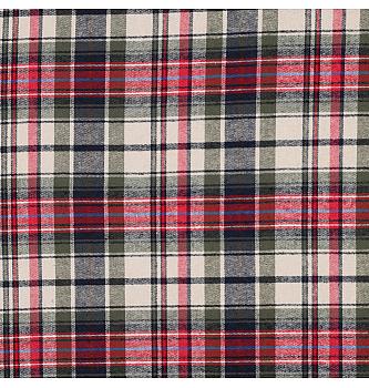 Flanel Yarn dyed | Karo | maslinasta/crvena | 100%CO