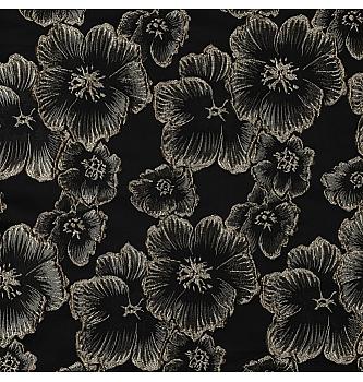 Jacquard Noć u cvijeću | crna | 100%PL