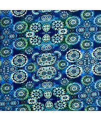KH Group Viskozni jersey Ornamenti | digitalni tisak | plava | 95%VI / 5%EL S2106-3681