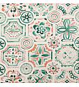 Popelin Mediteranski ornament | zelena | digitalni tisak | 100%CO