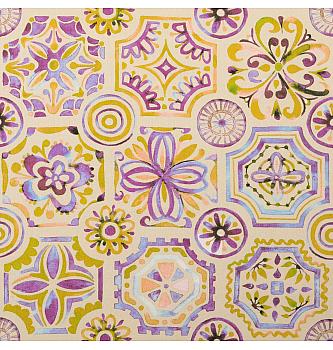 Popelin Mediteranski ornament | lila | digitalni tisak | 100%CO