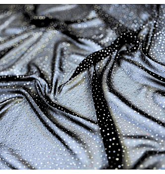 Šifon Sjajne točkice  | crna | 100%PL
