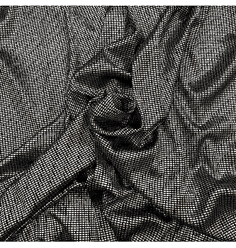 Mrežica Lamé kockice | crna/srebrna | 100%PL