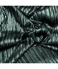 Ltex Saten Lamé plisé | metalik zelena | 100%PL 80509.025