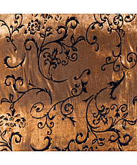 Ltex Saten Plišane vitice | bakrena/crna | 75%VI / 25%PL 60586.090