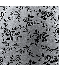 Ltex Saten Pliš ruže | srebrna/crna | 75%VI / 25%PL 60904.070