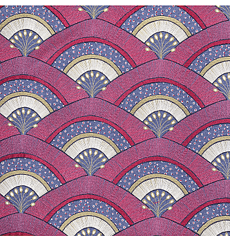 Jacquard Zlatno crveni paunovi | 80%PL / 20%CO