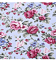 Jacquard Retro cvijeće | svijetloplava | 60%PL / 40%CO