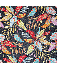 CD Jacquard Šareno lišće | crna | 55%CO / 45%PL 24849