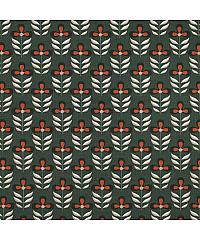 Verhees Deko pamuk Retro cvijeće | zelena | 100%CO 05986.002